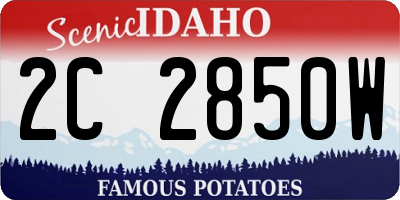 ID license plate 2C2850W