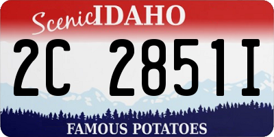 ID license plate 2C2851I