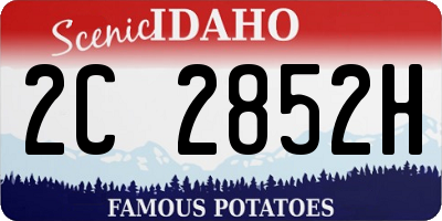 ID license plate 2C2852H