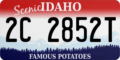 ID license plate 2C2852T