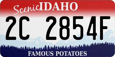 ID license plate 2C2854F