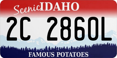 ID license plate 2C2860L