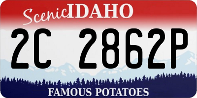 ID license plate 2C2862P
