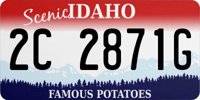ID license plate 2C2871G
