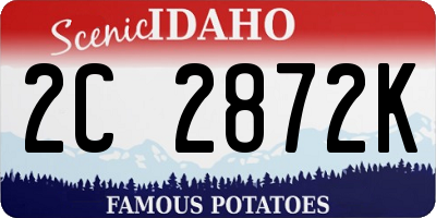 ID license plate 2C2872K