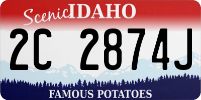 ID license plate 2C2874J