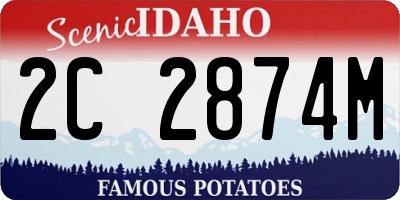 ID license plate 2C2874M