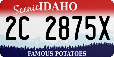 ID license plate 2C2875X