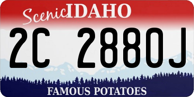 ID license plate 2C2880J