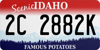 ID license plate 2C2882K