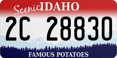 ID license plate 2C2883O