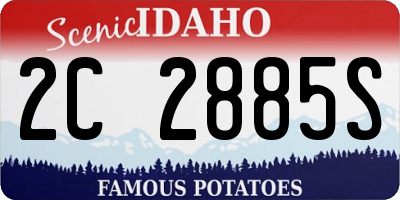 ID license plate 2C2885S