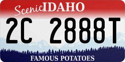 ID license plate 2C2888T