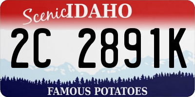 ID license plate 2C2891K