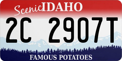 ID license plate 2C2907T
