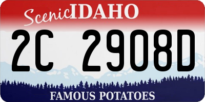 ID license plate 2C2908D