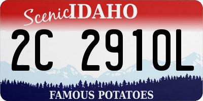 ID license plate 2C2910L