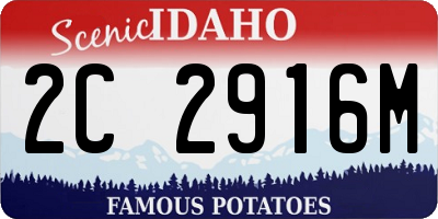 ID license plate 2C2916M