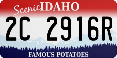 ID license plate 2C2916R