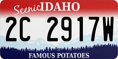 ID license plate 2C2917W