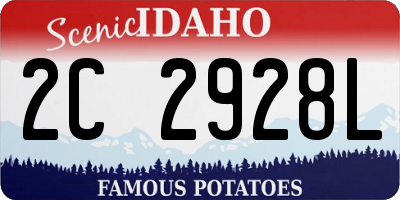 ID license plate 2C2928L