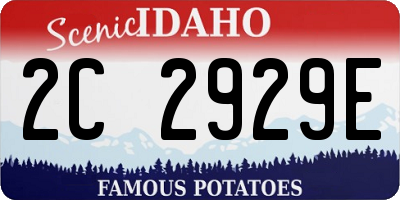 ID license plate 2C2929E