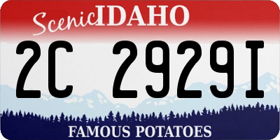 ID license plate 2C2929I