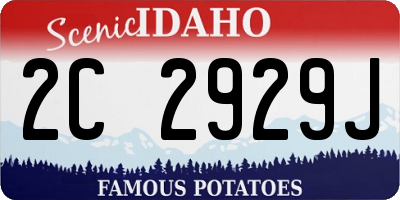 ID license plate 2C2929J