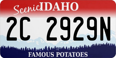 ID license plate 2C2929N