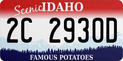 ID license plate 2C2930D