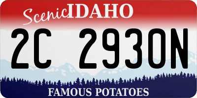 ID license plate 2C2930N
