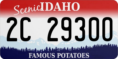 ID license plate 2C2930O