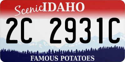ID license plate 2C2931C