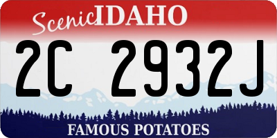 ID license plate 2C2932J