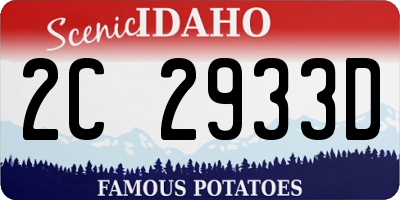 ID license plate 2C2933D