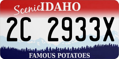 ID license plate 2C2933X