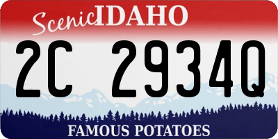 ID license plate 2C2934Q