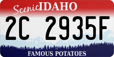 ID license plate 2C2935F