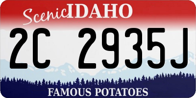 ID license plate 2C2935J