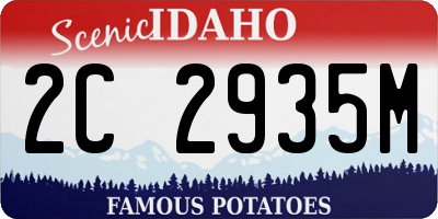 ID license plate 2C2935M