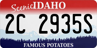 ID license plate 2C2935S