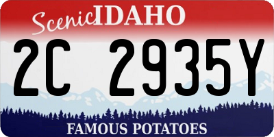 ID license plate 2C2935Y
