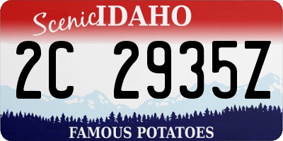 ID license plate 2C2935Z