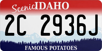 ID license plate 2C2936J