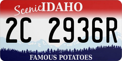 ID license plate 2C2936R