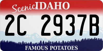 ID license plate 2C2937B