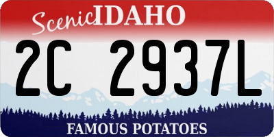 ID license plate 2C2937L