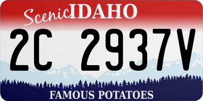 ID license plate 2C2937V
