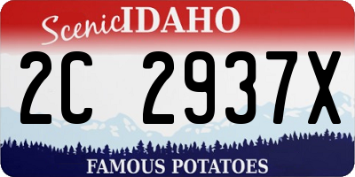 ID license plate 2C2937X