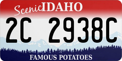 ID license plate 2C2938C